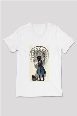 Bring Me the Horizon Beyaz Unisex V Yaka Tişört