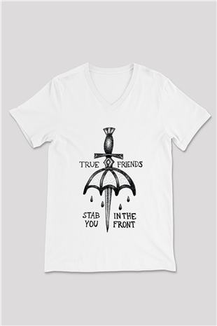 Bring Me the Horizon Beyaz Unisex V Yaka Tişört