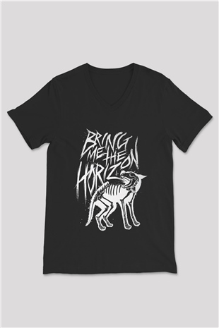 Bring Me the Horizon Siyah Unisex V Yaka Tişört T-Shirt