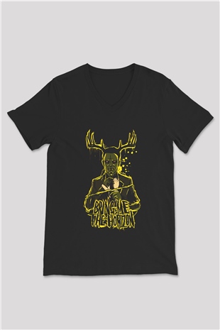 Bring Me the Horizon Siyah Unisex V Yaka Tişört