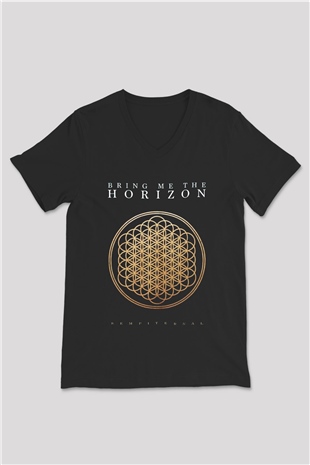 Bring Me the Horizon Siyah Unisex V Yaka Tişört T-Shirt