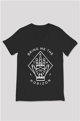 Bring Me the Horizon Siyah Unisex V Yaka Tişört T-Shirt