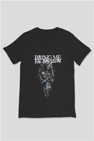 Bring Me the Horizon Siyah Unisex V Yaka Tişört T-Shirt