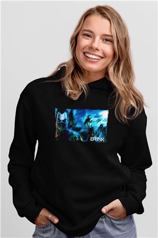 Brink Siyah Unisex Hoodie