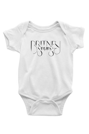 Britney Spears Baskılı Beyaz Unisex Bebek Body - Zıbın