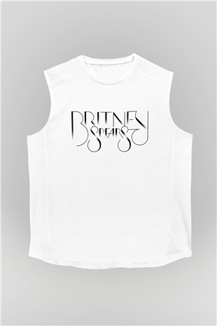 Britney Spears Beyaz Unisex Kolsuz Tişört