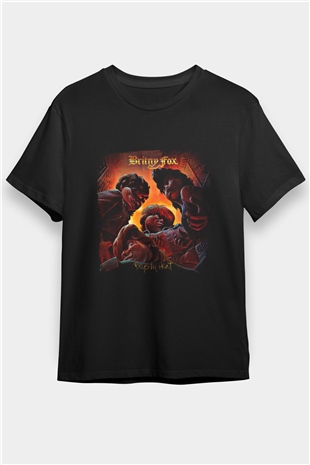 Britny Fox Baskılı Unisex Siyah Tişört