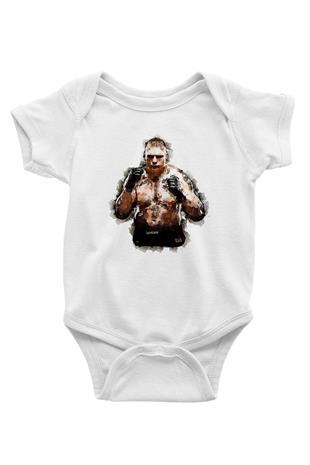 Brock Lesnar Baskılı Beyaz Unisex Bebek Body - Zıbın