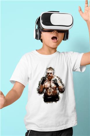Brock Lesnar Baskılı Beyaz Unisex Beyaz Çocuk Tişört - Tshirt