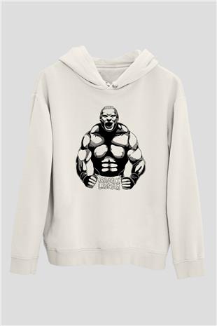 Brock Lesnar Baskılı Beyaz Unisex Hoodie