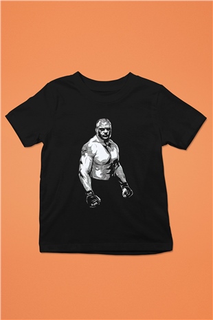 Brock Lesnar Baskılı Unisex Siyah Çocuk Tişört - Tshirt