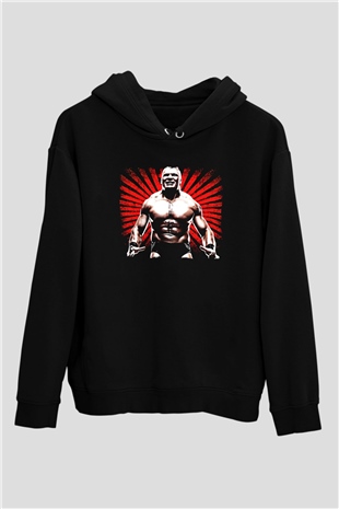 Brock Lesnar Baskılı Unisex Siyah Hoodie