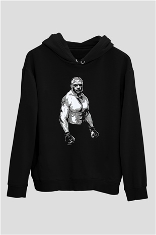 Brock Lesnar Baskılı Unisex Siyah Hoodie