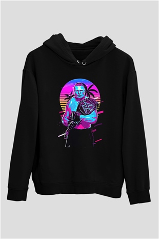 Brock Lesnar Baskılı Unisex Siyah Hoodie