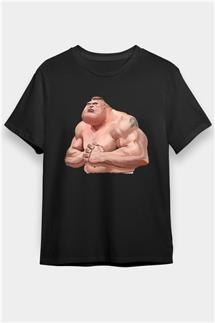 Brock Lesnar Baskılı Unisex Siyah Tişört - Tshirt