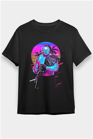 Brock Lesnar Baskılı Unisex Siyah Tişört - Tshirt