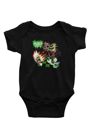 Broken Hope Baskılı Unisex Siyah Bebek Body - Zıbın