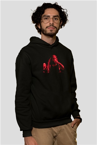 Broken Hope Baskılı Unisex Siyah Kapüşonlu Sweatshirt