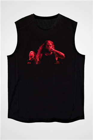 Broken Hope Baskılı Unisex Siyah Kolsuz Tişört - Tshirt