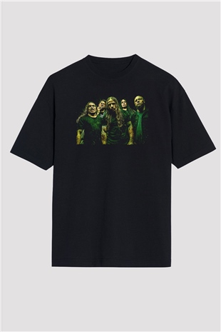 Broken Hope Baskılı Unisex Siyah Oversize Tişört - Tshirt