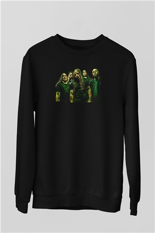 Broken Hope Baskılı Unisex Siyah Sweatshirt