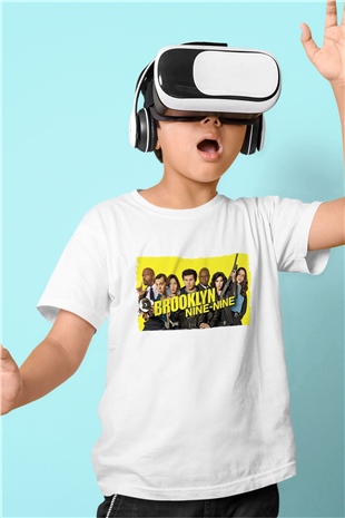 Brooklyn Nine-Nine Beyaz Unisex Çocuk Tişört