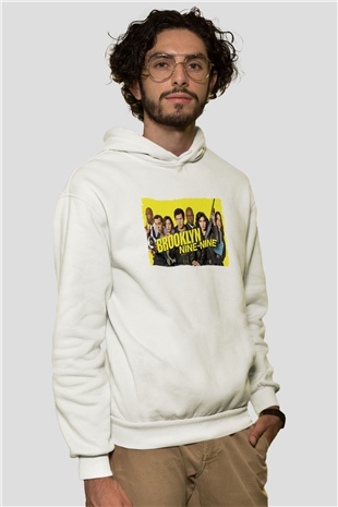 Brooklyn Nine-Nine Beyaz Unisex Hoodie