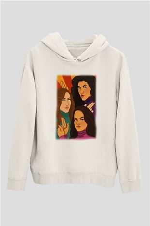 Brooklyn Nine-Nine Beyaz Unisex Kapşonlu Sweatshirt