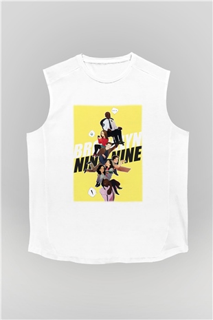 Brooklyn Nine-Nine Beyaz Unisex Kolsuz Tişört
