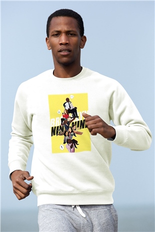 Brooklyn Nine-Nine Beyaz Unisex Sweatshirt