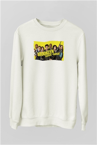 Brooklyn Nine-Nine Beyaz Unisex Sweatshirt