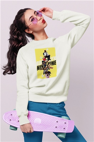 Brooklyn Nine-Nine Beyaz Unisex Sweatshirt