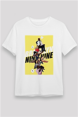 Brooklyn Nine-Nine Beyaz Unisex Tişört T-Shirt