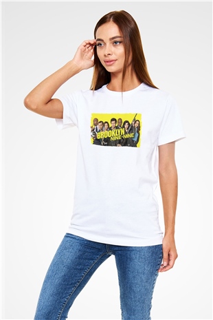 Brooklyn Nine-Nine Beyaz Unisex Tişört T-Shirt