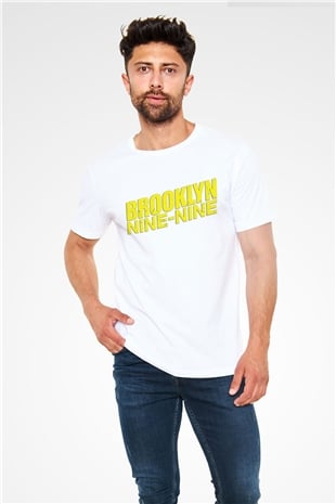 Brooklyn Nine-Nine Beyaz Unisex Tişört T-Shirt