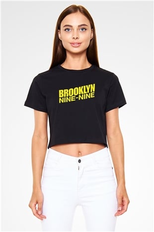 Brooklyn Nine-Nine Siyah  Crop Top Tişört