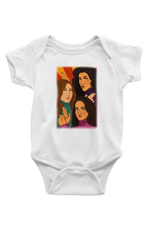 Brooklyn NineNine Baskılı Beyaz Unisex Bebek Body - Zıbın