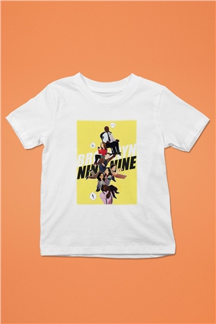 Brooklyn NineNine Baskılı Beyaz Unisex Çocuk Tişört