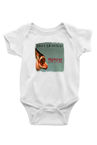 Bruce Dickinson Baskılı Unisex Beyaz Bebek Body - Zıbın