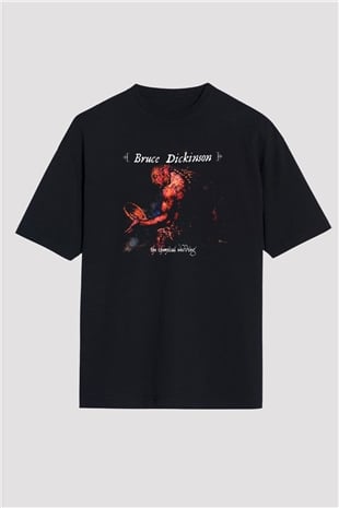 Bruce Dickinson Siyah Oversize Tişört Oversize T-shirt - TişörtFabrikası