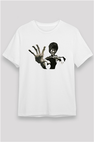 Bruce Lee Beyaz Unisex Tişört T-Shirt - TişörtFabrikası