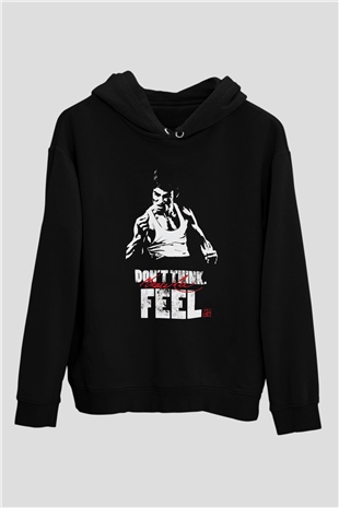 Bruce Lee Siyah Unisex Hoodie