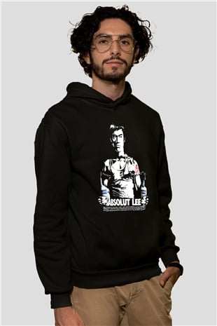 Bruce Lee Siyah Unisex Hoodie