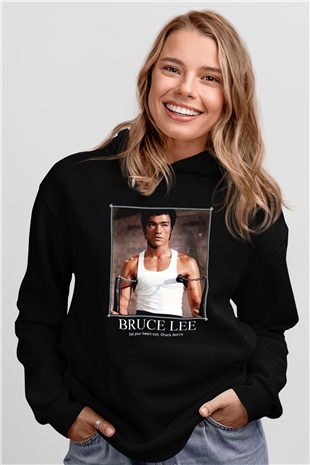Bruce Lee Siyah Unisex Hoodie