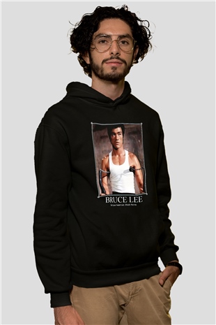 Bruce Lee Siyah Unisex Hoodie