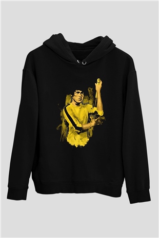 Bruce Lee Siyah Unisex Hoodie