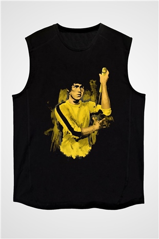 Bruce Lee Siyah Unisex Kolsuz Tişört