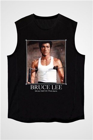 Bruce Lee Siyah Unisex Kolsuz Tişört