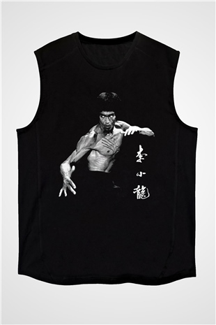 Bruce Lee Siyah Unisex Kolsuz Tişört