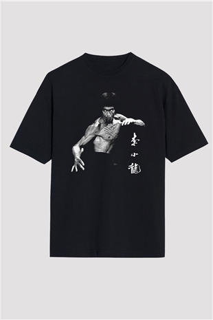 Bruce Lee Siyah Unisex Oversize Tişört T-Shirt